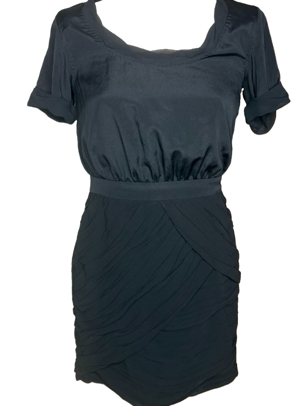 Diane Von Furstenberg Black Short Sleeve Mini Dress